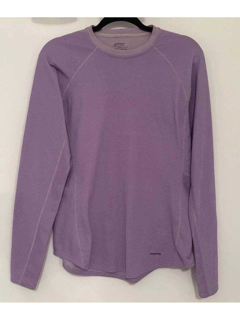 Patagonia Capilene Midweight Long Sleeve Baselayer Shirt Top Purple Womens Large